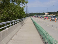 Chouteau Bridge path under construction Chouteau Bridge path under construction