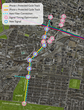 Map of the Tower Grove Connector in St Louis