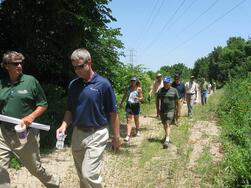 Ozark Greenways Board of Directors walks the route of the future Trail of Tears 
