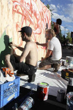 Activities at the World Naked Bike Ride in St. Louis, photo Rebehka Blake, Alest