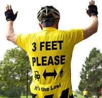 Three feet please (photo courtesy League of American Bicyclists)