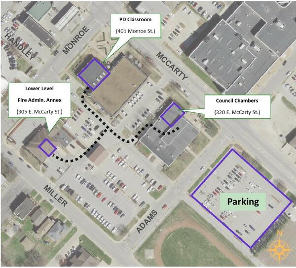Campus, classroom, parking map