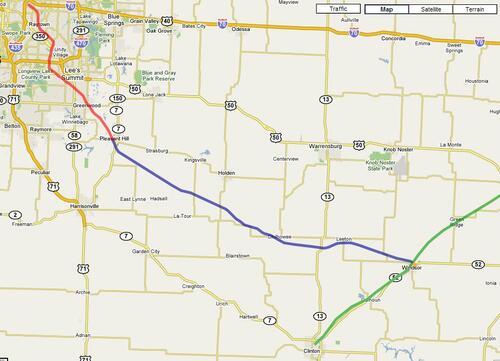 Katy Trail Connection map