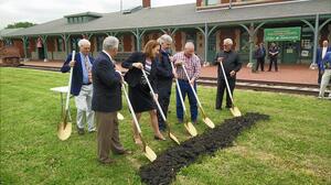 Governor Parson, state, county, city, and citizen leaders break ground on the Se