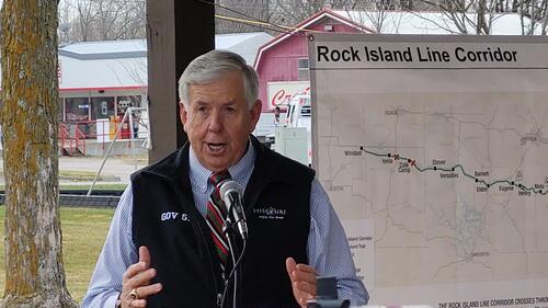 Governor Parson spoke about the economic development the trail will bring to cen