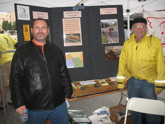 Coy staffed the display table for MoBikeFed at many events across the state