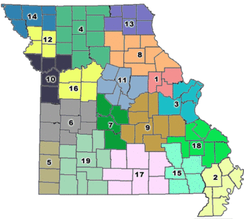 Missouri's 19 Regional Planning Commissions - find your agency by number, then find their contact information on the chart below.