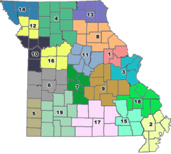 Missouri's Regional Planning Commissions map