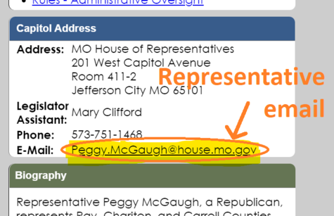 Your State Representative will have an email address.