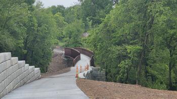 The Wildwood Bridge on the Rock Island Trail in Raytown is one of the longest trail bridges in the region The Wildwood Bridge on the Rock Island Trail in Raytown