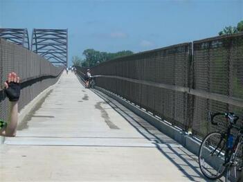 The new Blanchette Bridge bike/ped path might be similar to the path on the Page