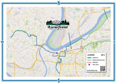 Kansas City Riverfront Heritage Trail map